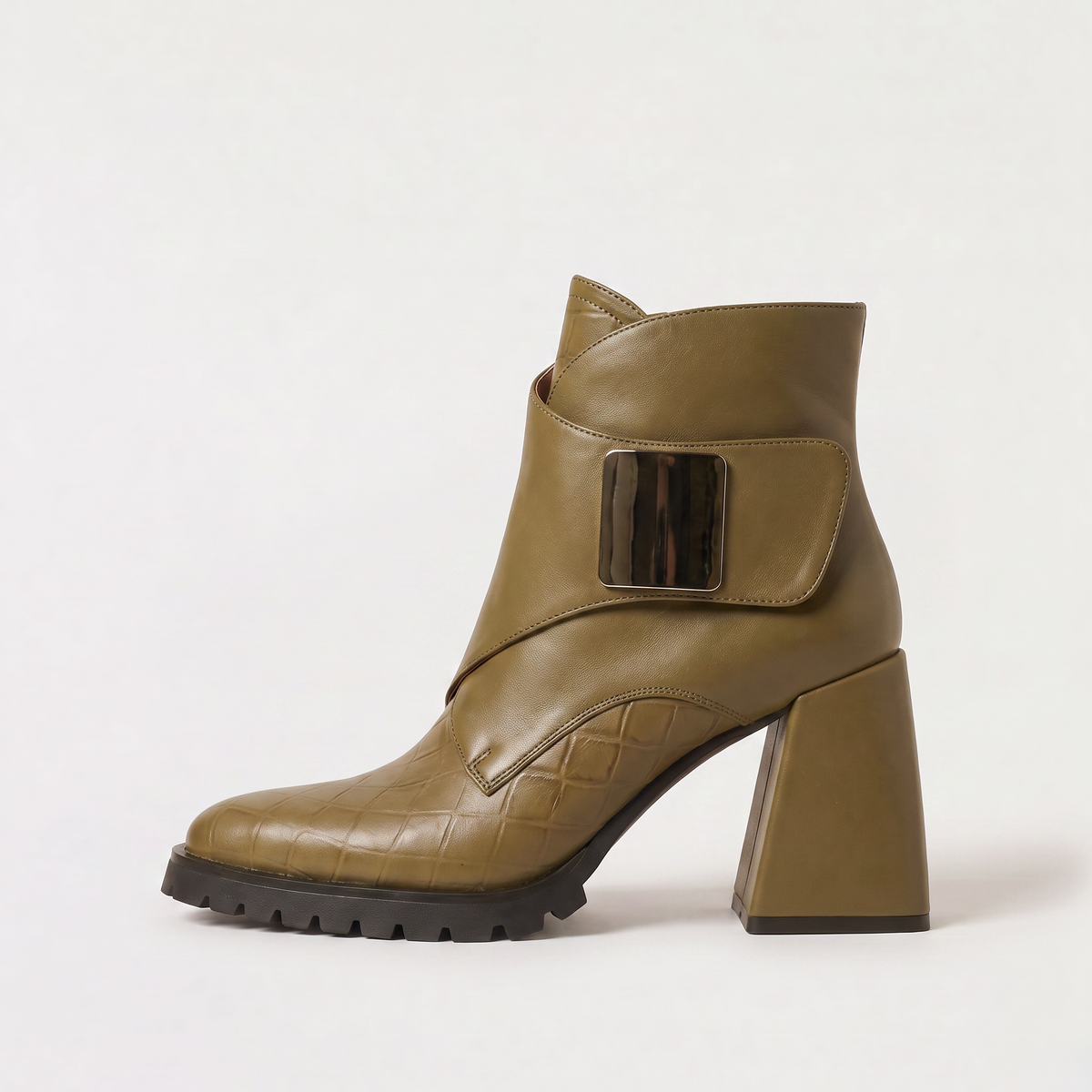 Platform Heeled Ankle Boots