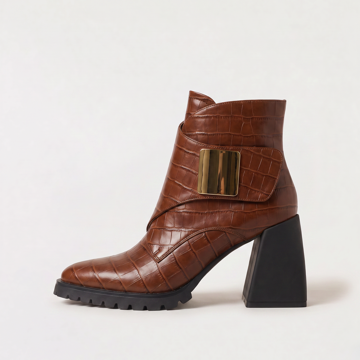 Platform Heeled Ankle Boots