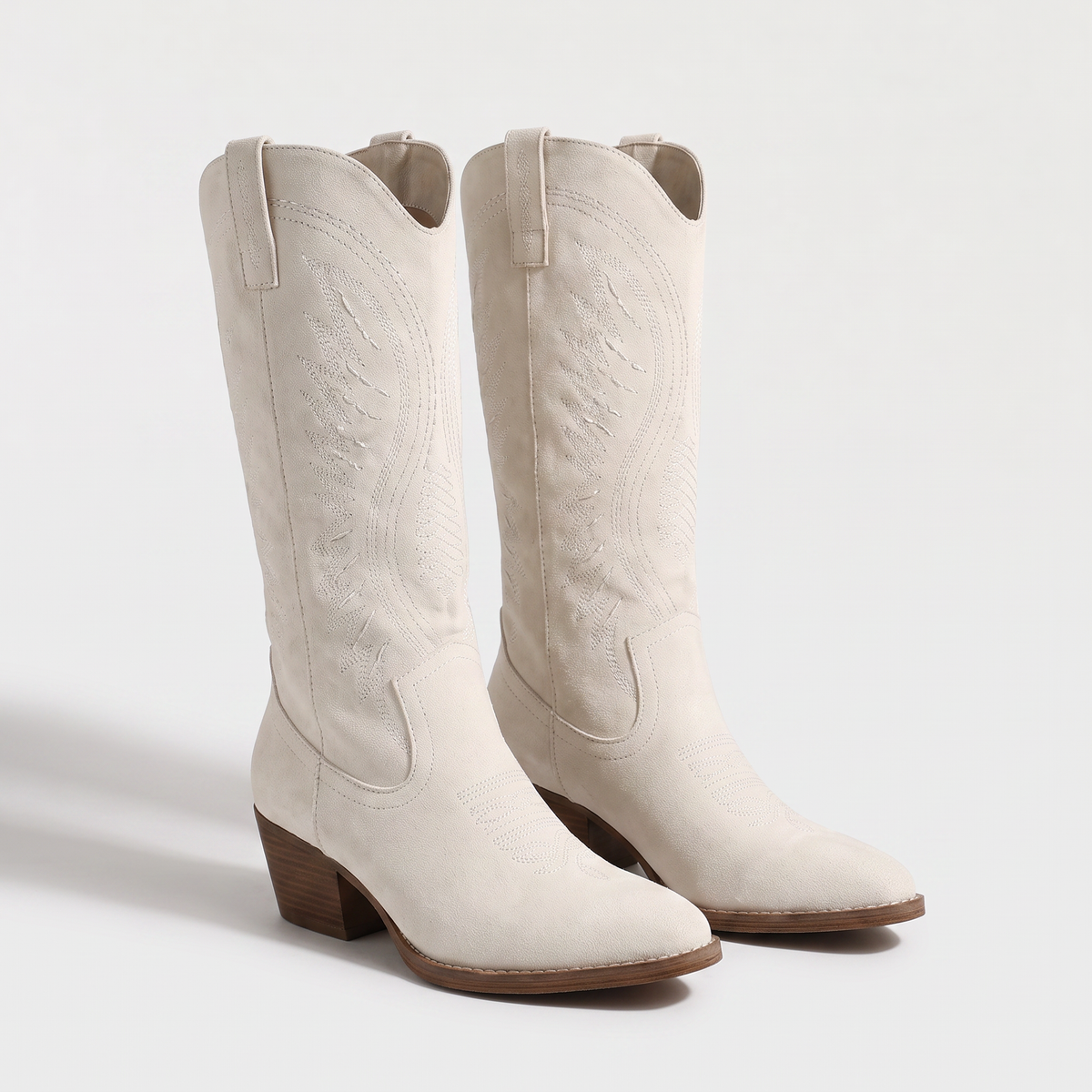 Embroidered Western Knee-High Boots
