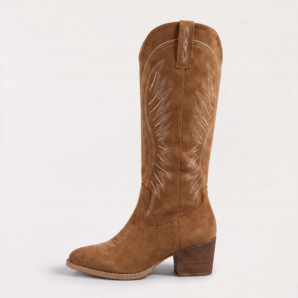 Embroidered Western Knee-High Boots
