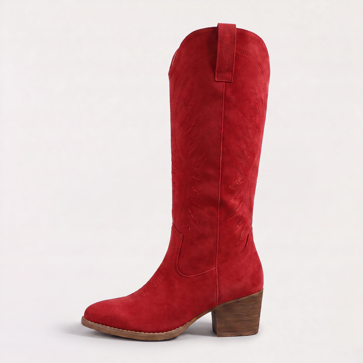 Embroidered Western Knee-High Boots