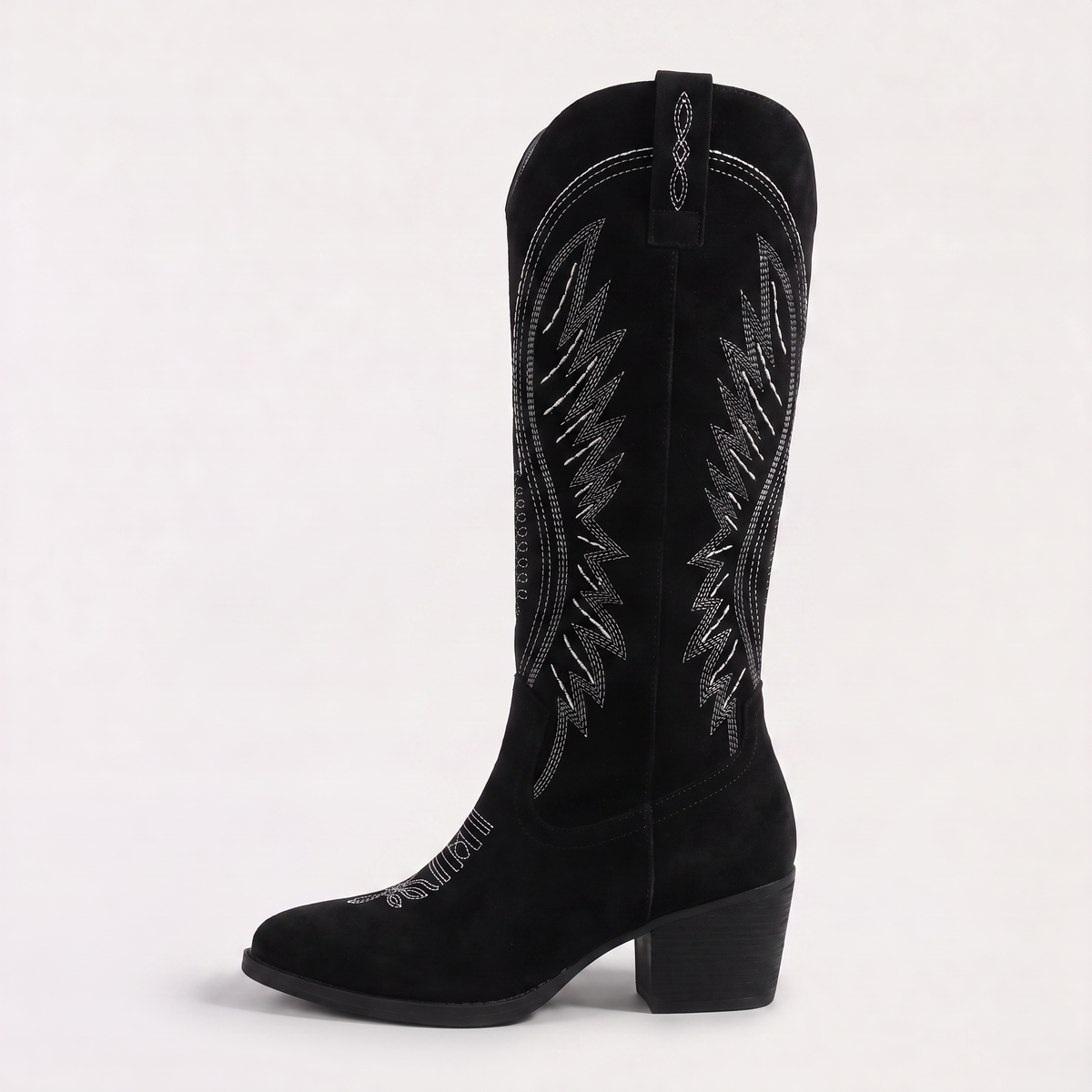 Embroidered Western Knee-High Boots