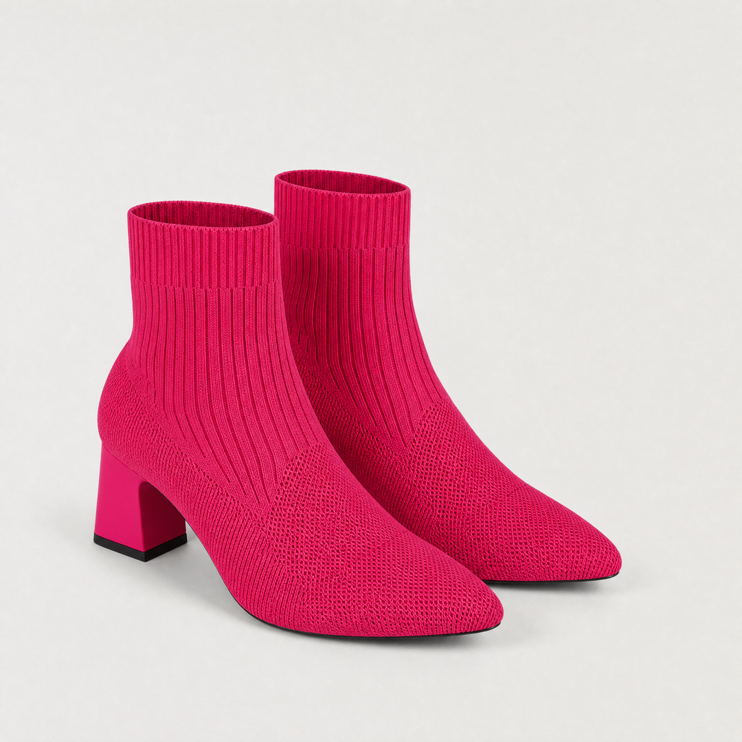 Mid-Calf Chunky Heel Slip-On Bohemian Boots