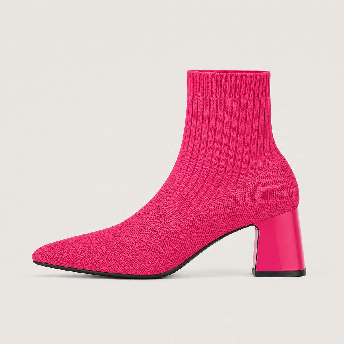 Mid-Calf Chunky Heel Slip-On Bohemian Boots