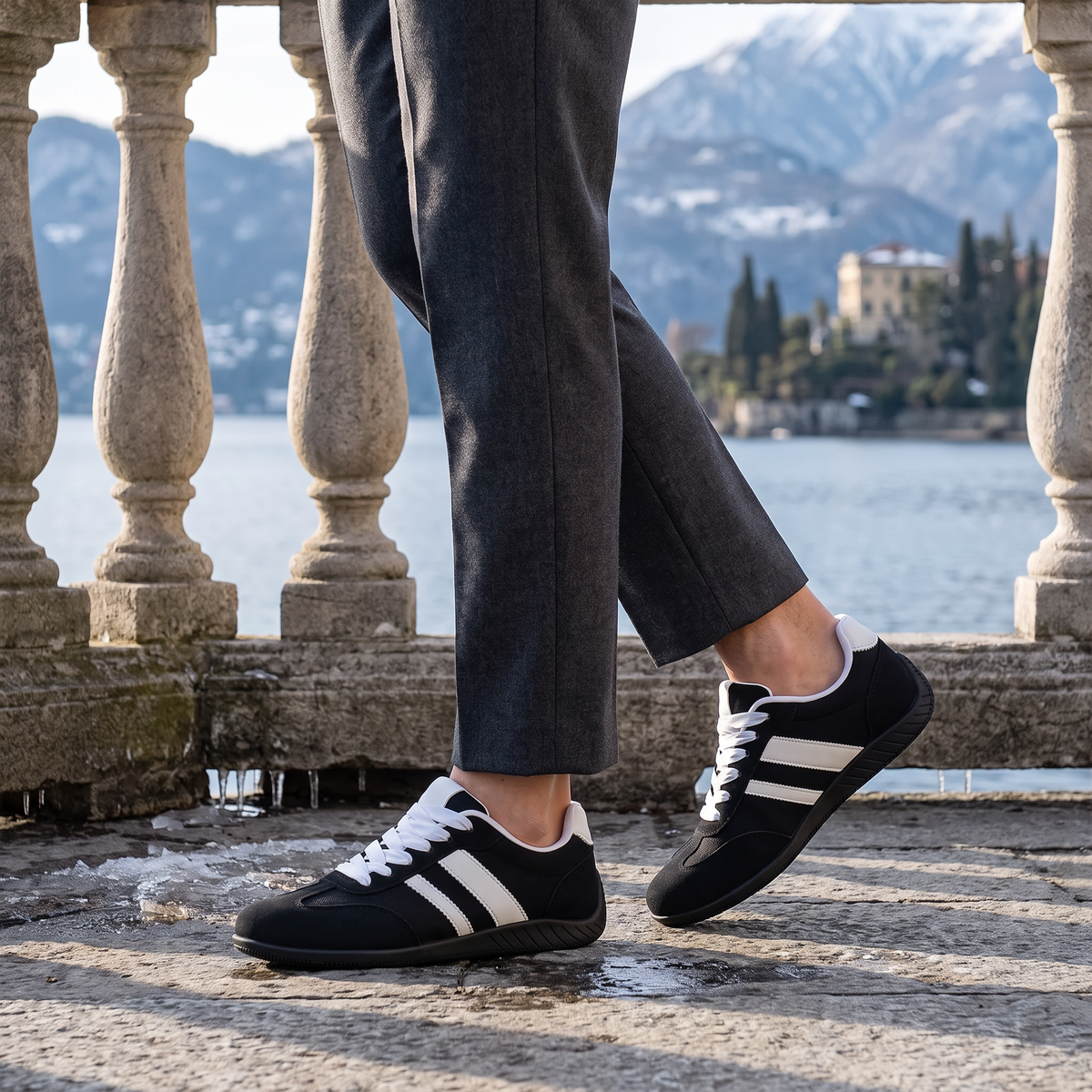 Lightweight Lace-Up Casual Trainers