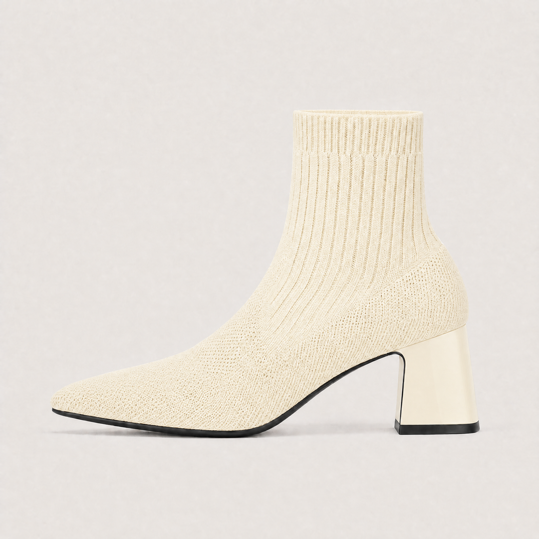 Mid-Calf Chunky Heel Slip-On Bohemian Boots