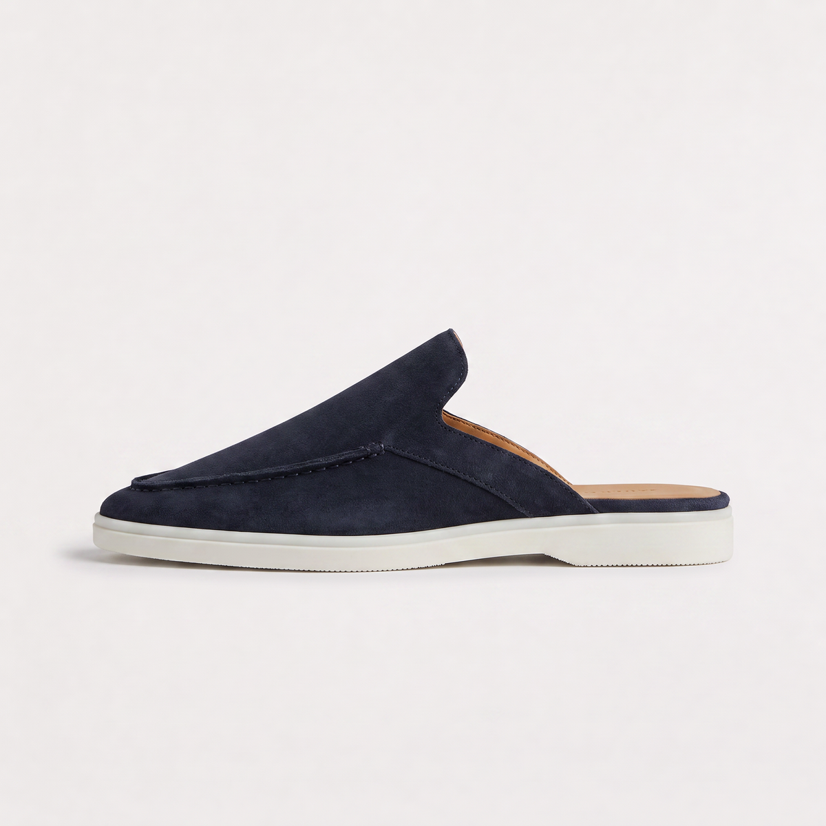 Backless Suede Slip-On Loafers