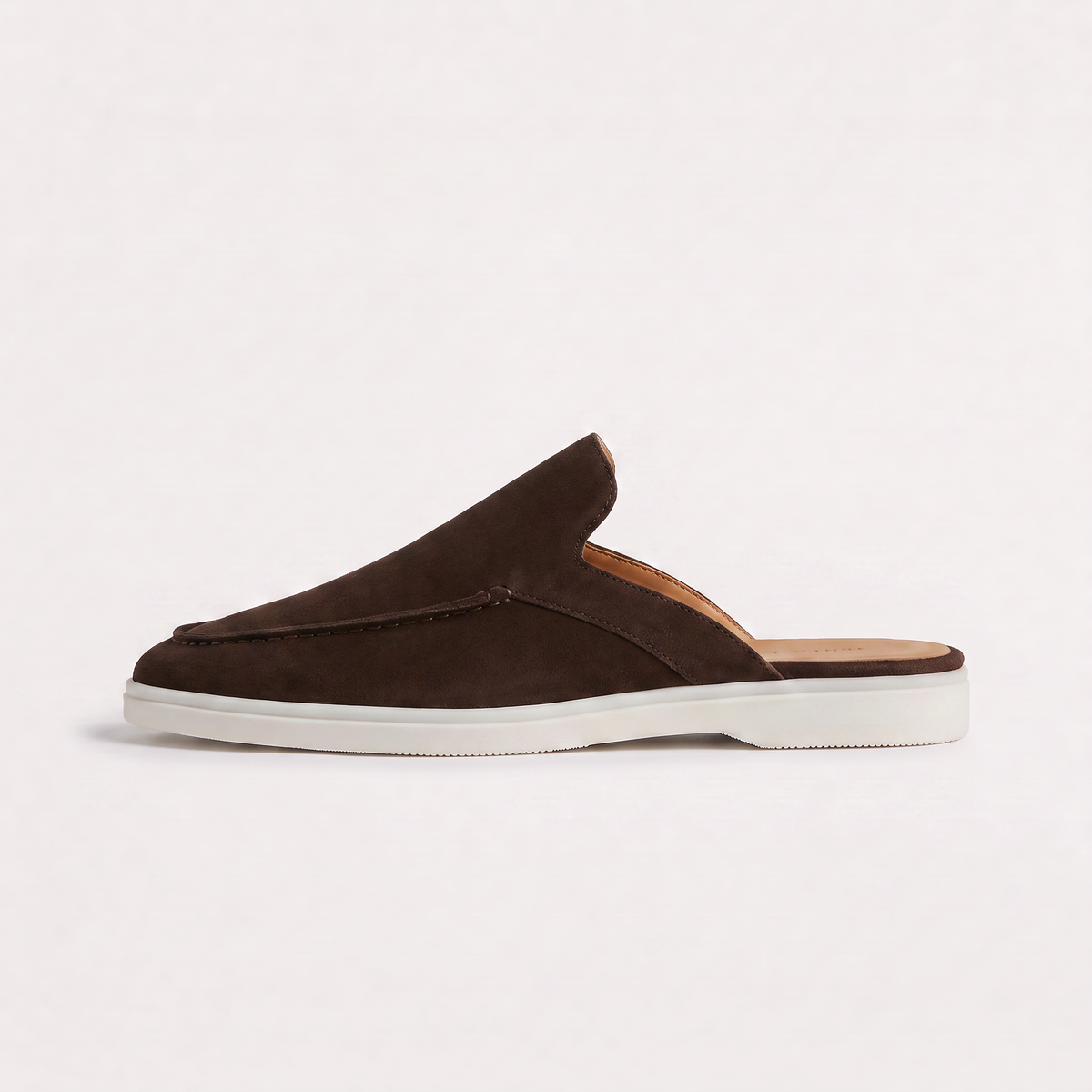 Backless Suede Slip-On Loafers