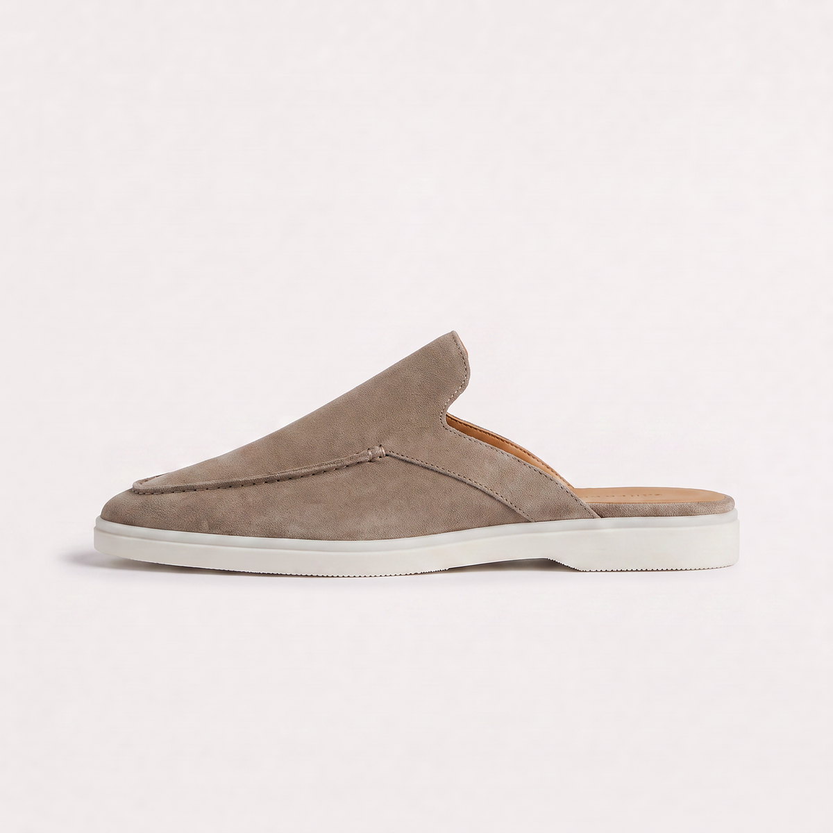 Backless Suede Slip-On Loafers