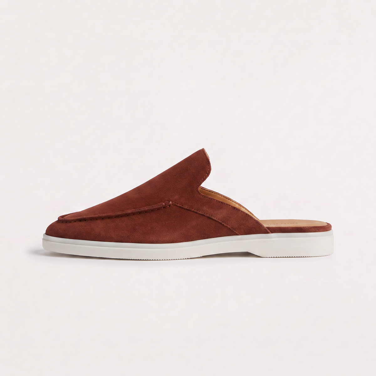 Backless Suede Slip-On Loafers