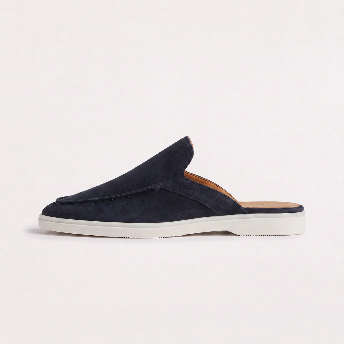 Backless Suede Slip-On Loafers