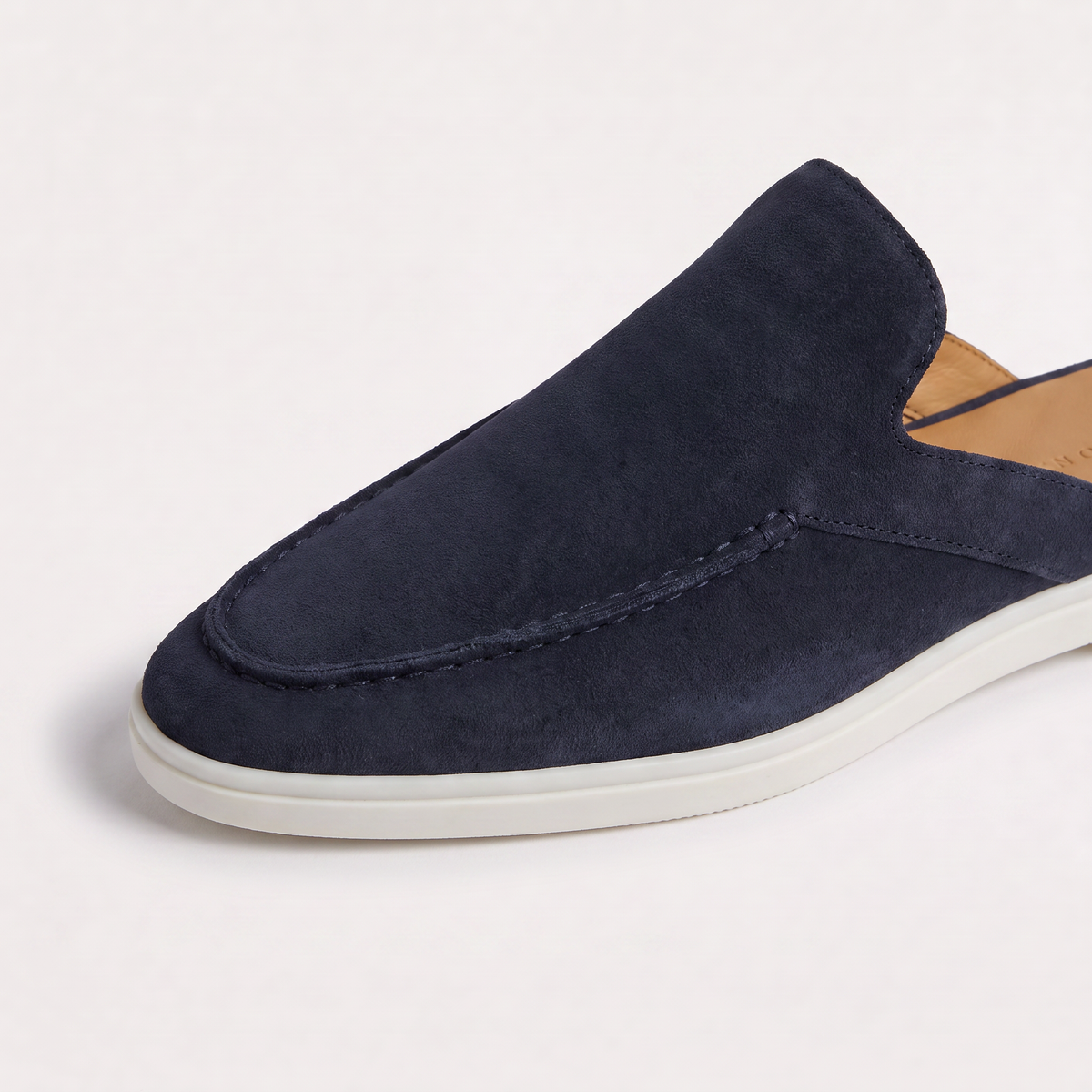 Backless Suede Slip-On Loafers