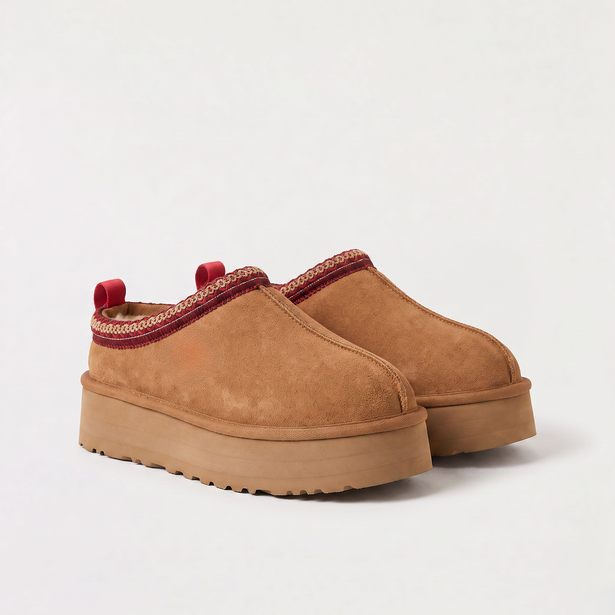 Borg-Lined Platform Mule Slippers