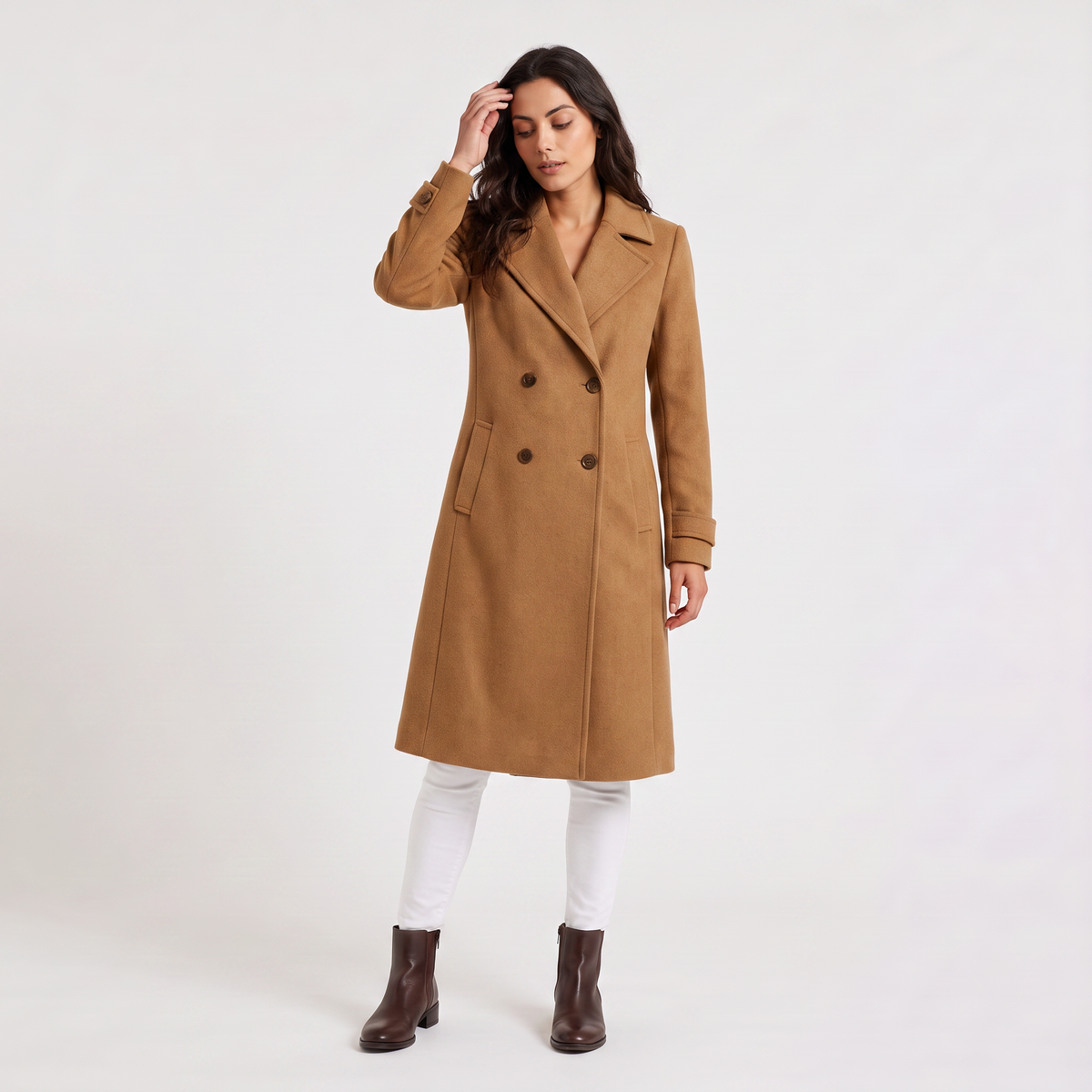 Double-Breasted Long Coat