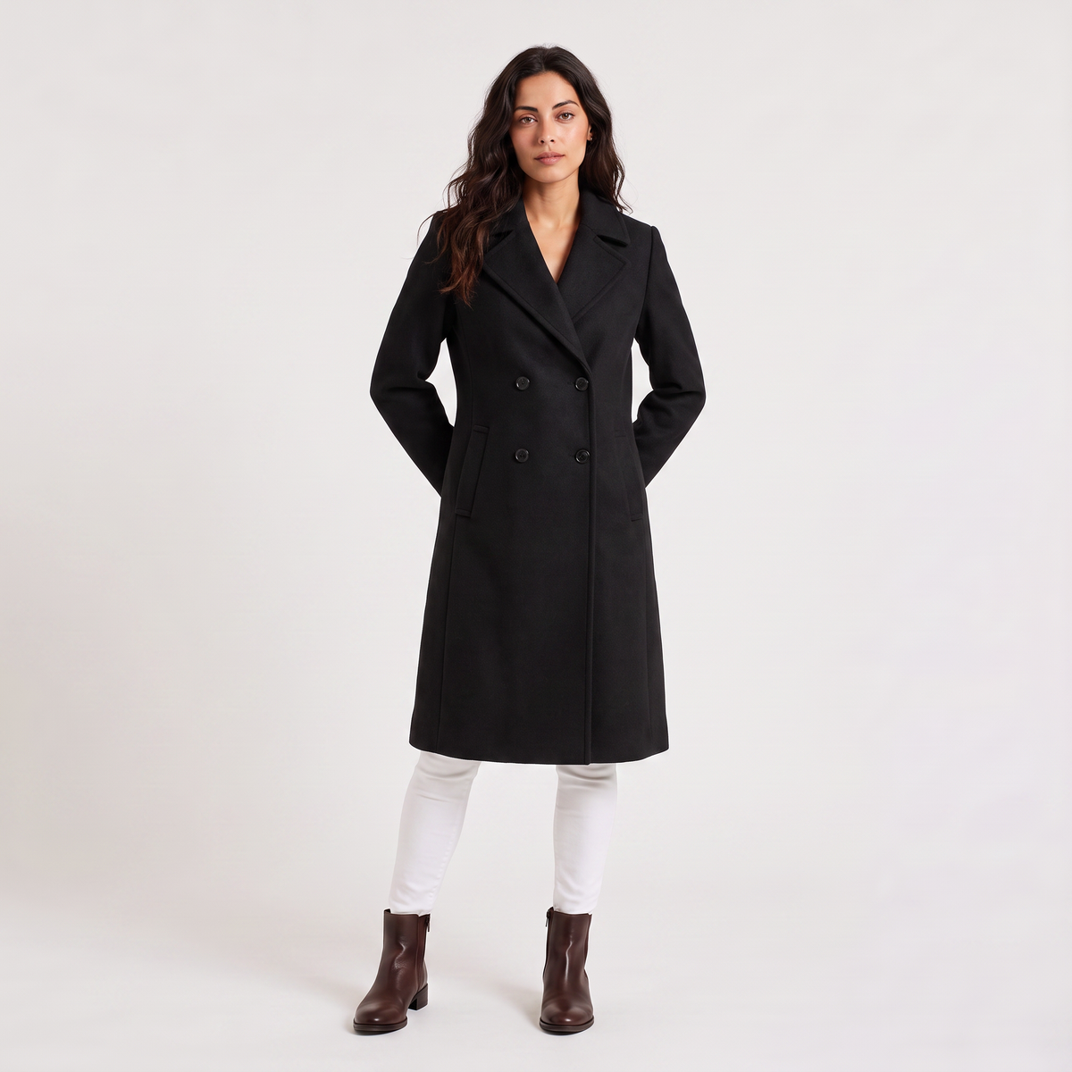 Double-Breasted Long Coat