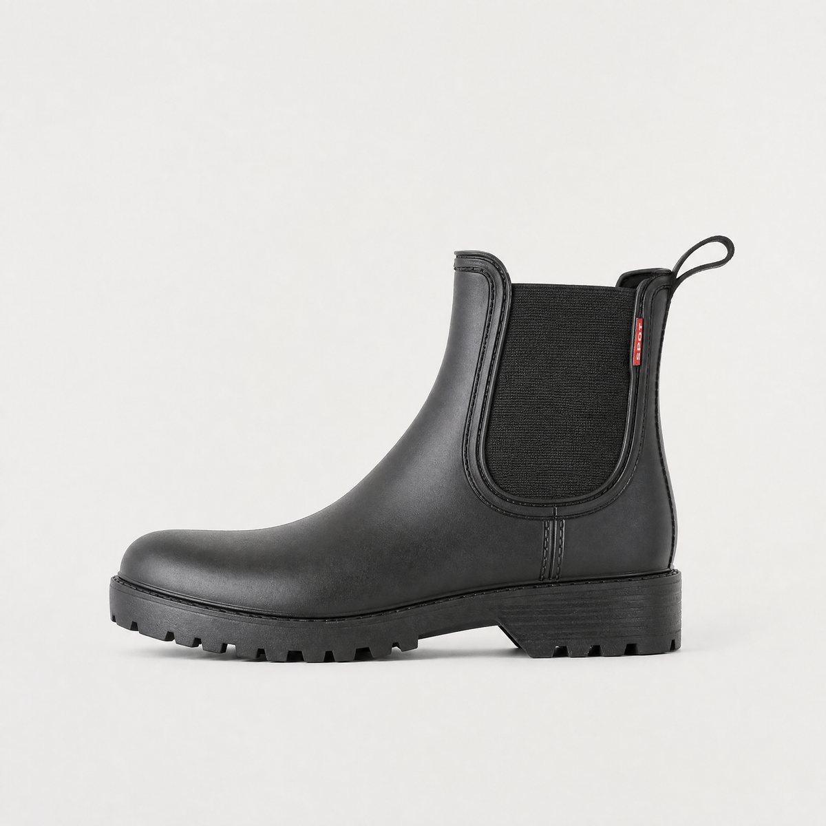 Waterproof Chelsea Rain Boots - Lugged Sole
