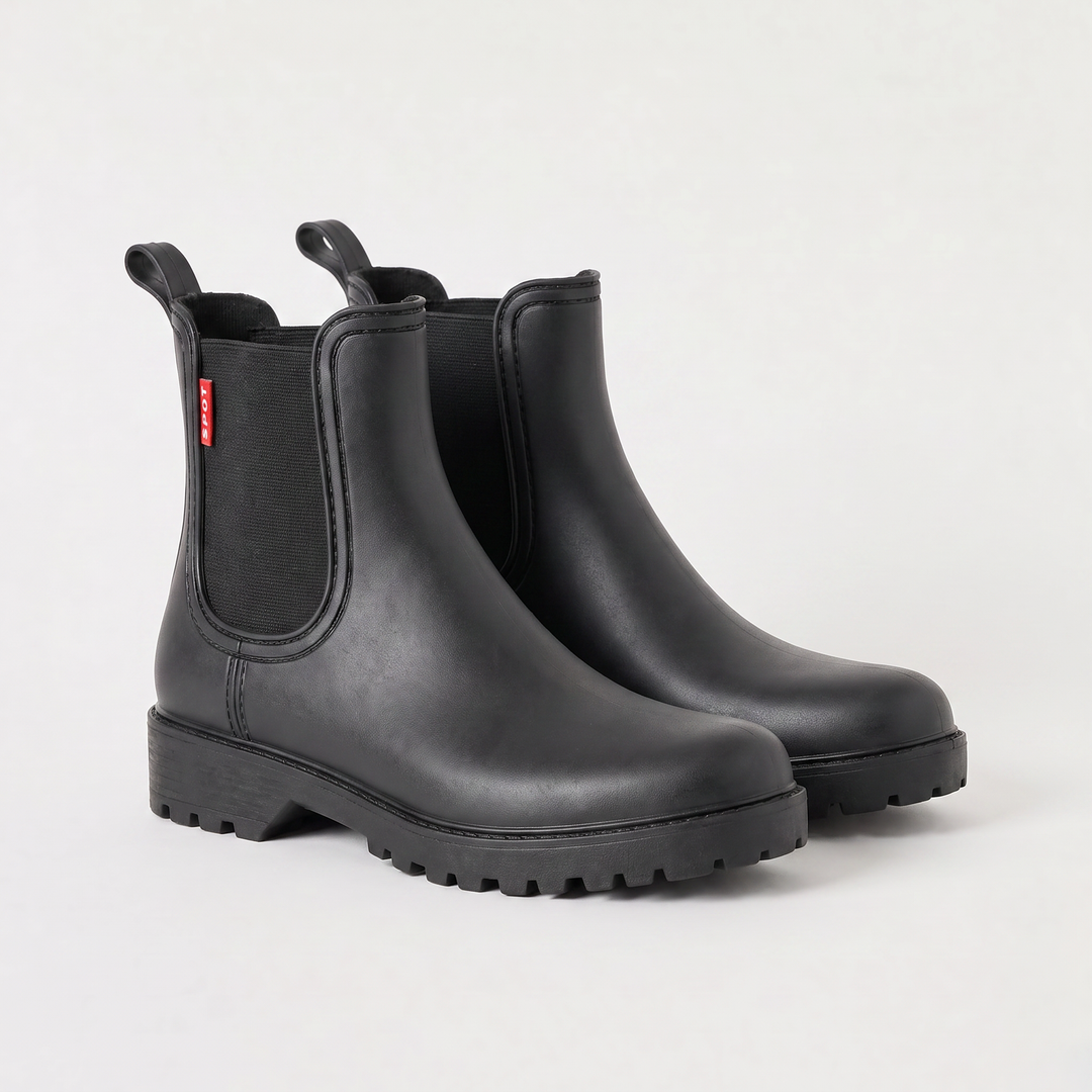 Waterproof Chelsea Rain Boots - Lugged Sole