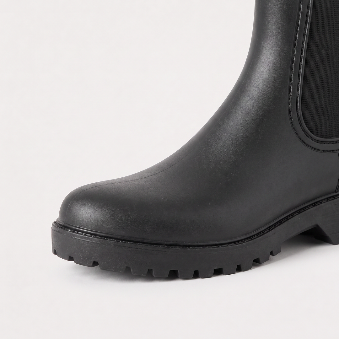 Waterproof Chelsea Rain Boots - Lugged Sole