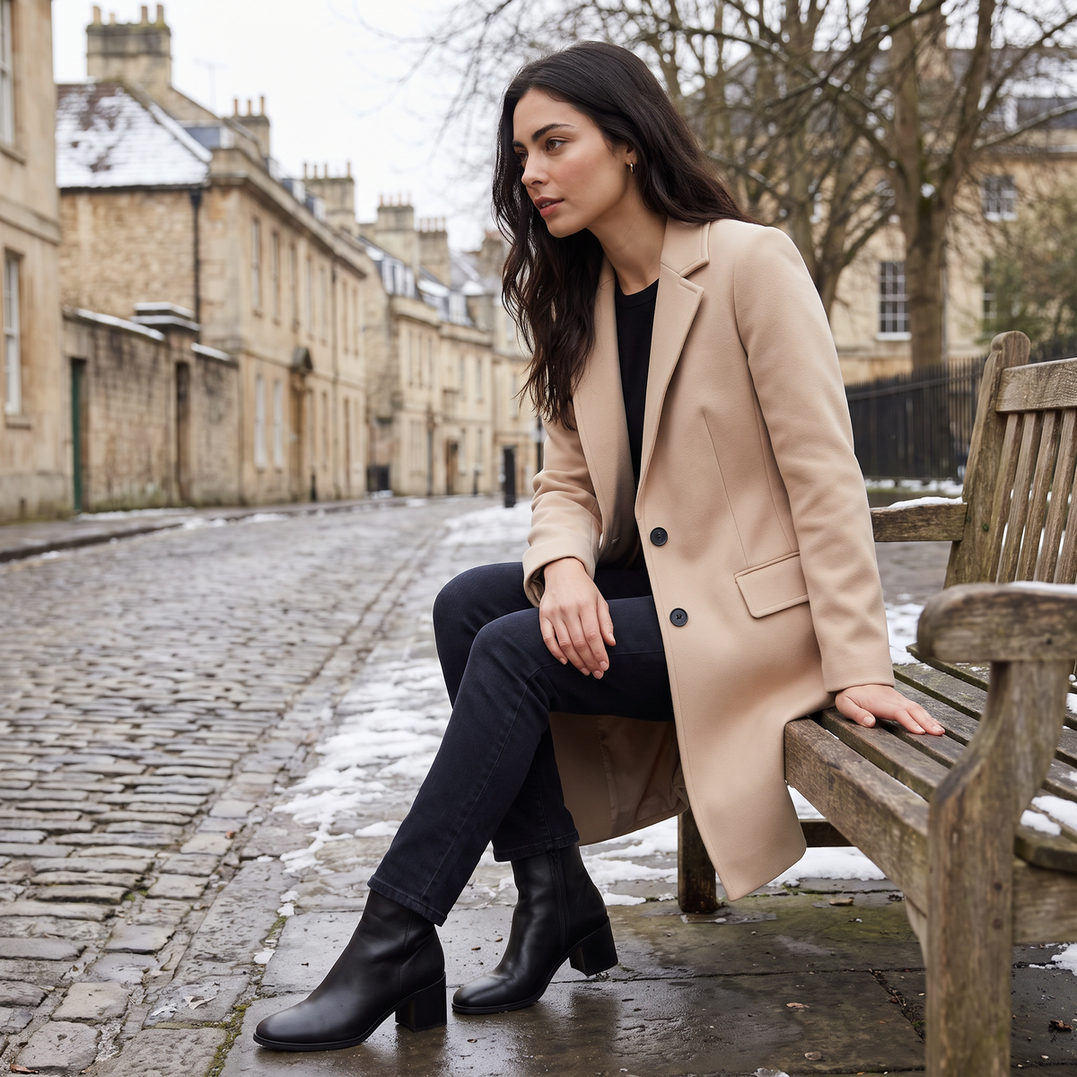 Classic Long Single-Breasted Coat
