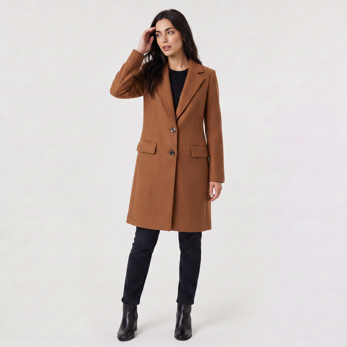 Classic Long Single-Breasted Coat
