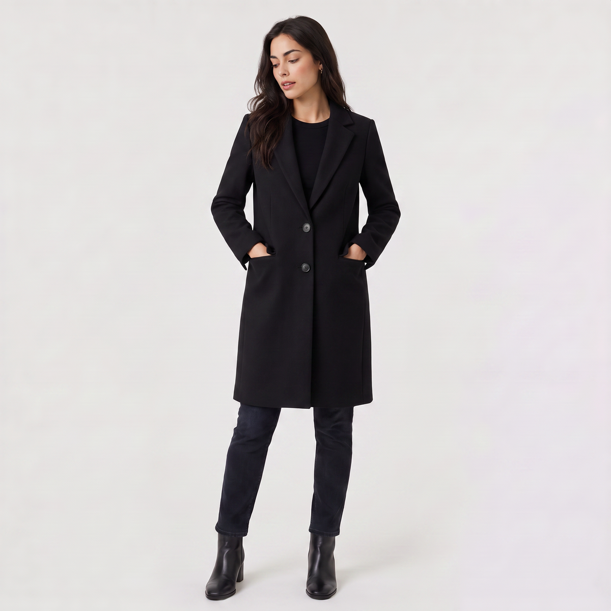 Classic Long Single-Breasted Coat
