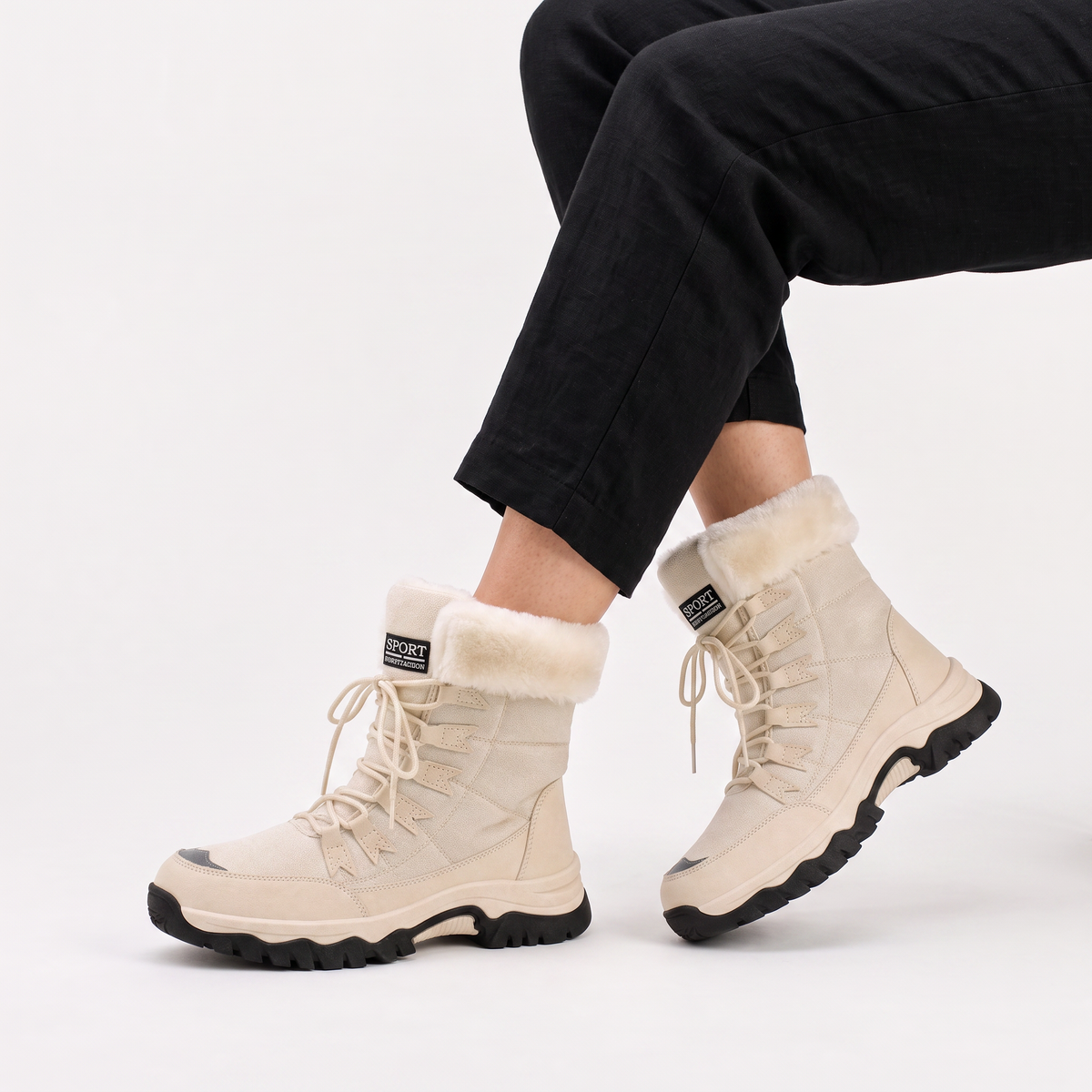 Waterproof Lace-Up Winter Boots