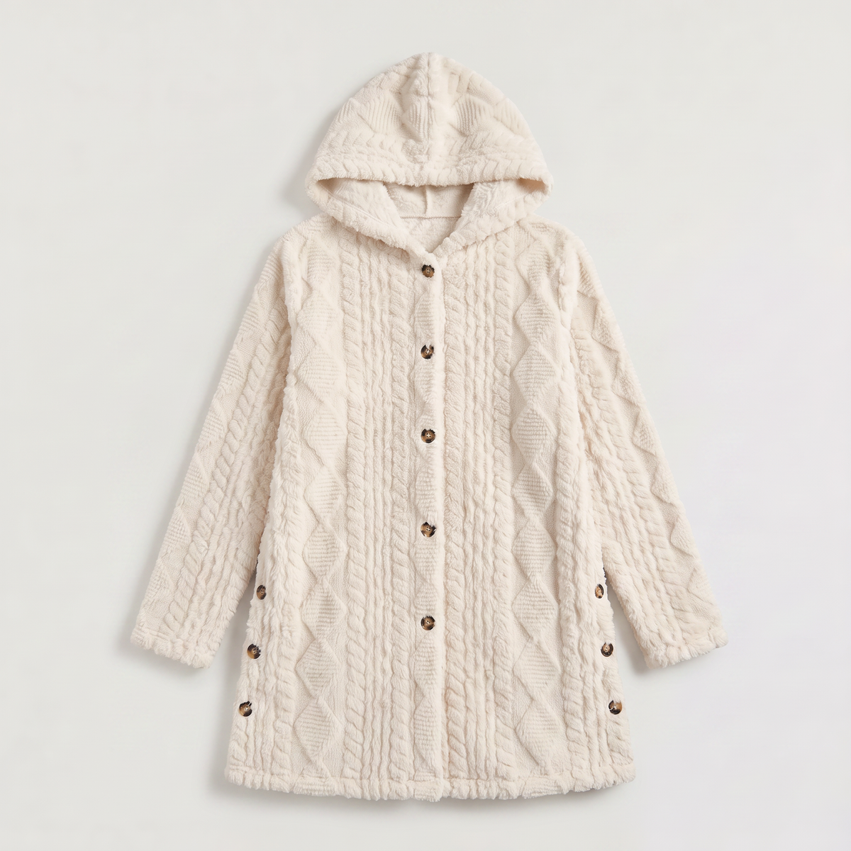 Hooded Teddy Cardigan
