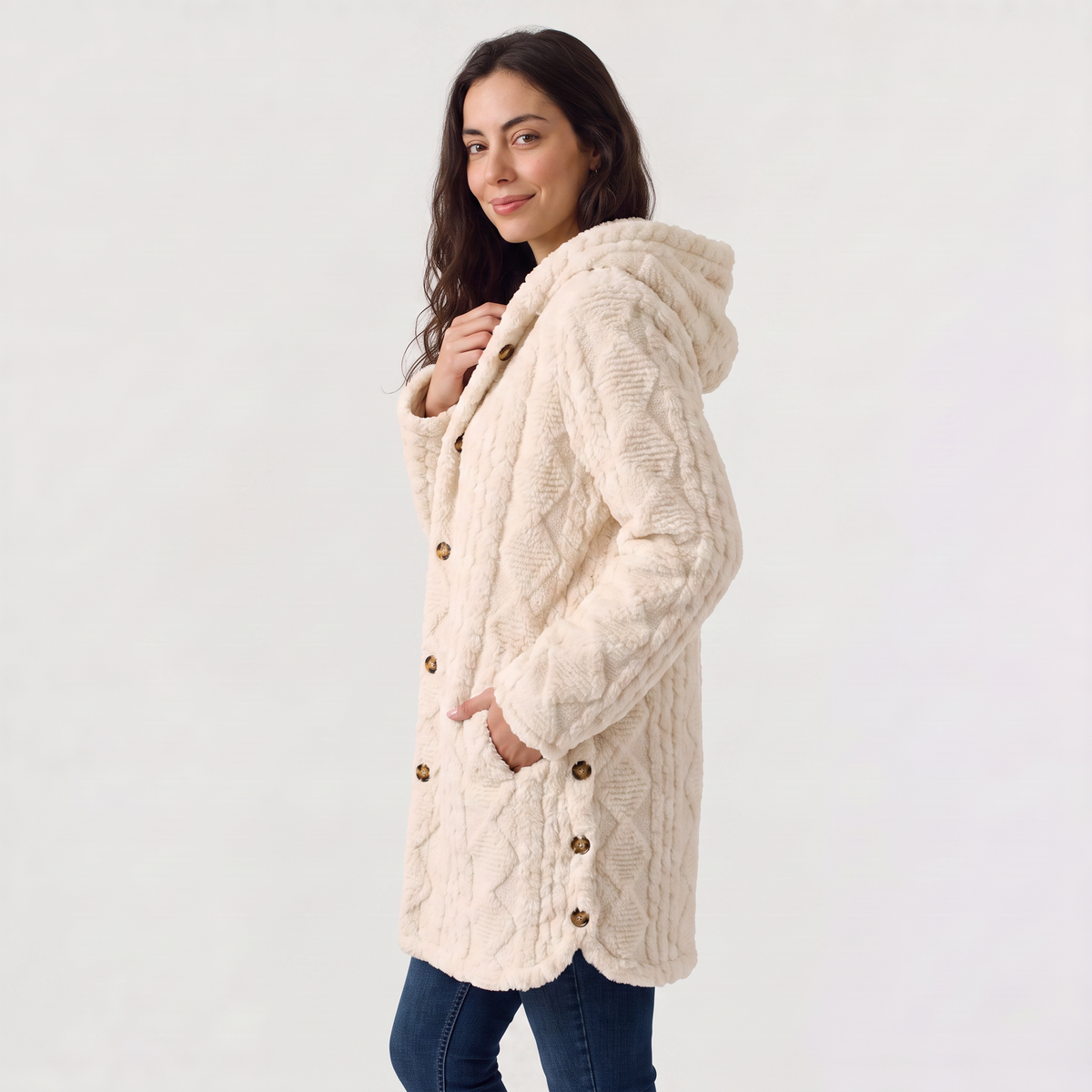 Hooded Teddy Cardigan