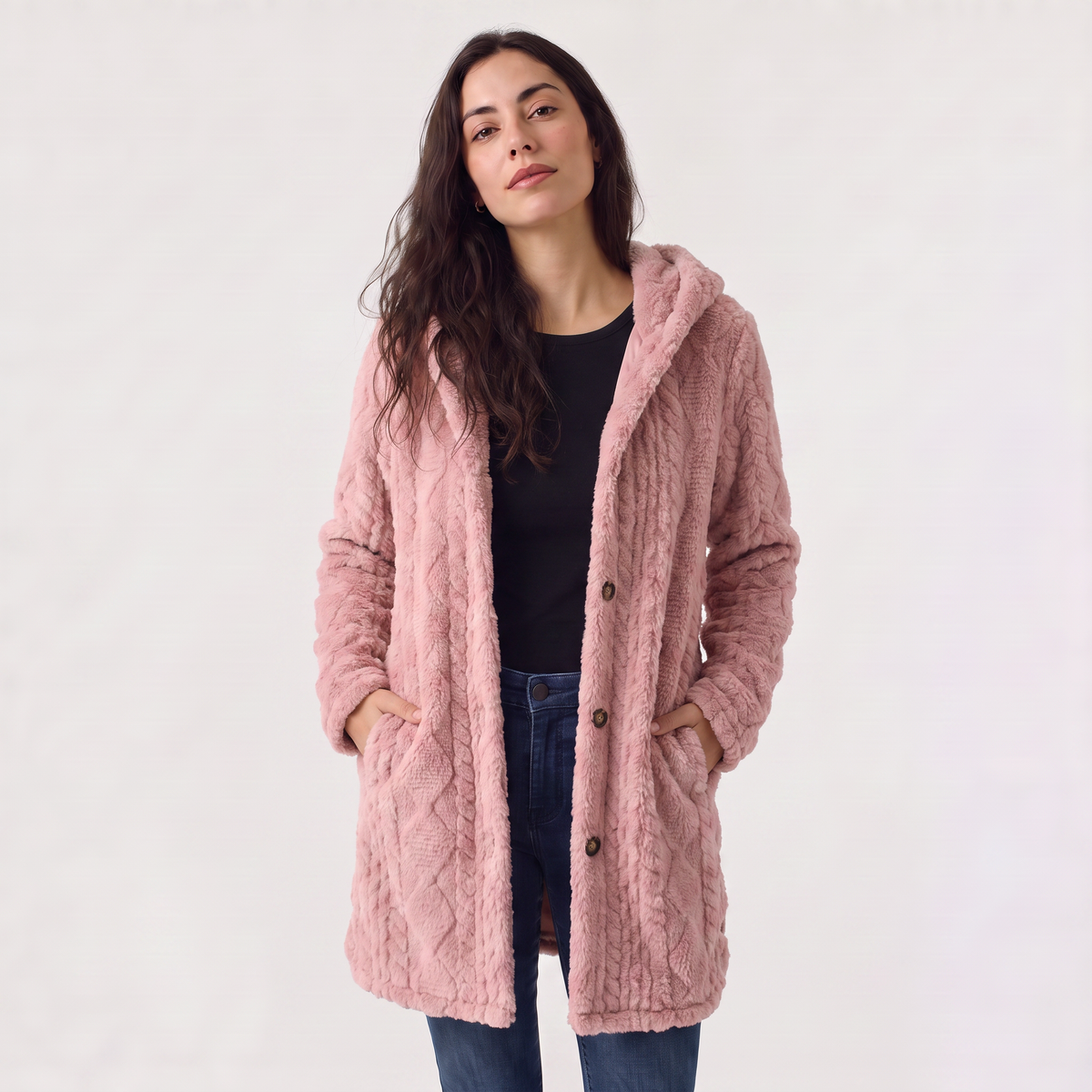 Hooded Teddy Cardigan