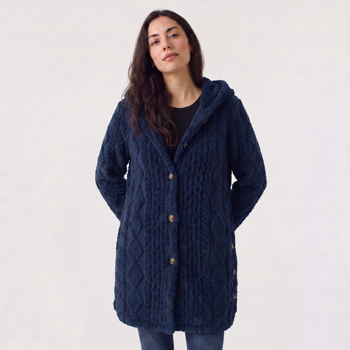 Hooded Teddy Cardigan
