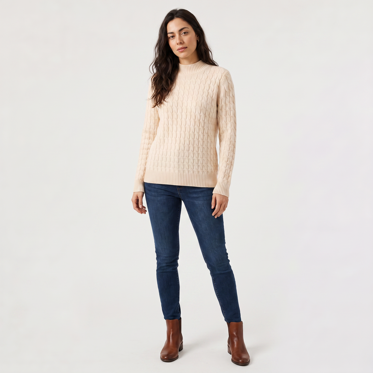 Wool Oversized Cable Knit Sweater