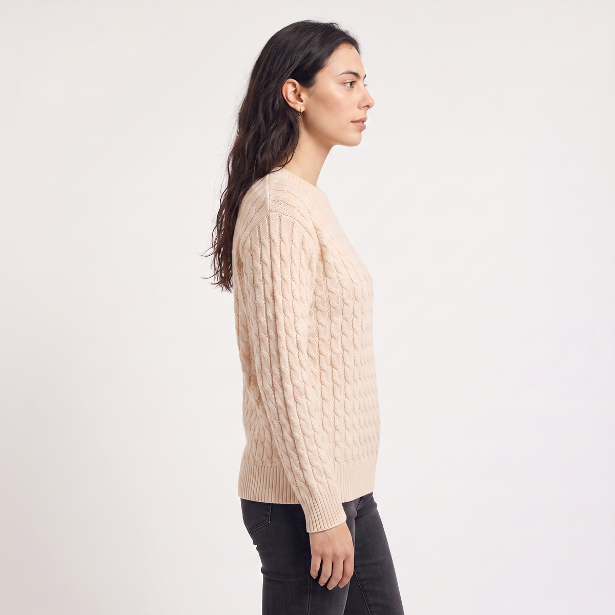 Wool Oversized Cable Knit Sweater