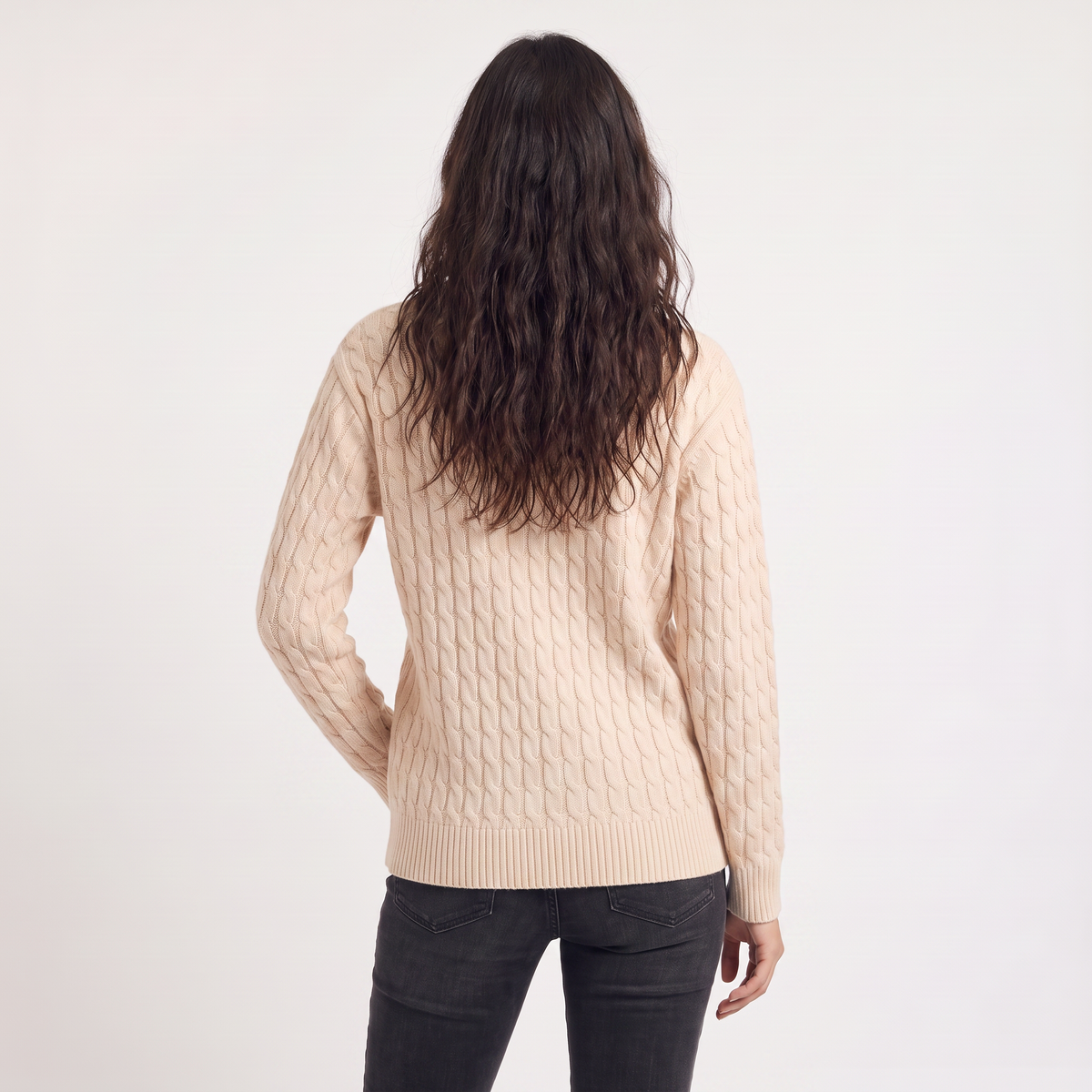 Wool Oversized Cable Knit Sweater