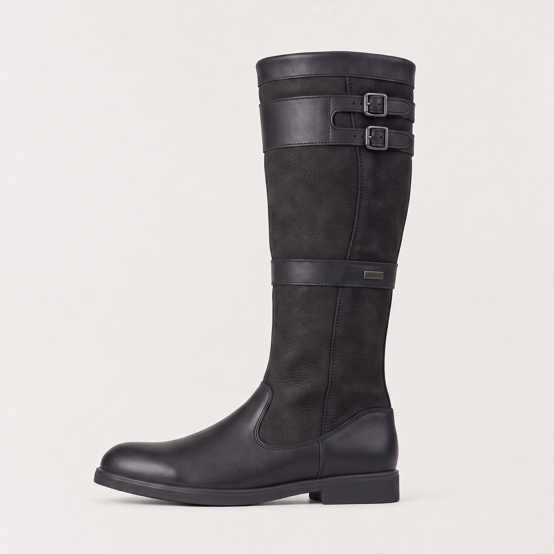 Waterproof Knee-High Buckle Boots