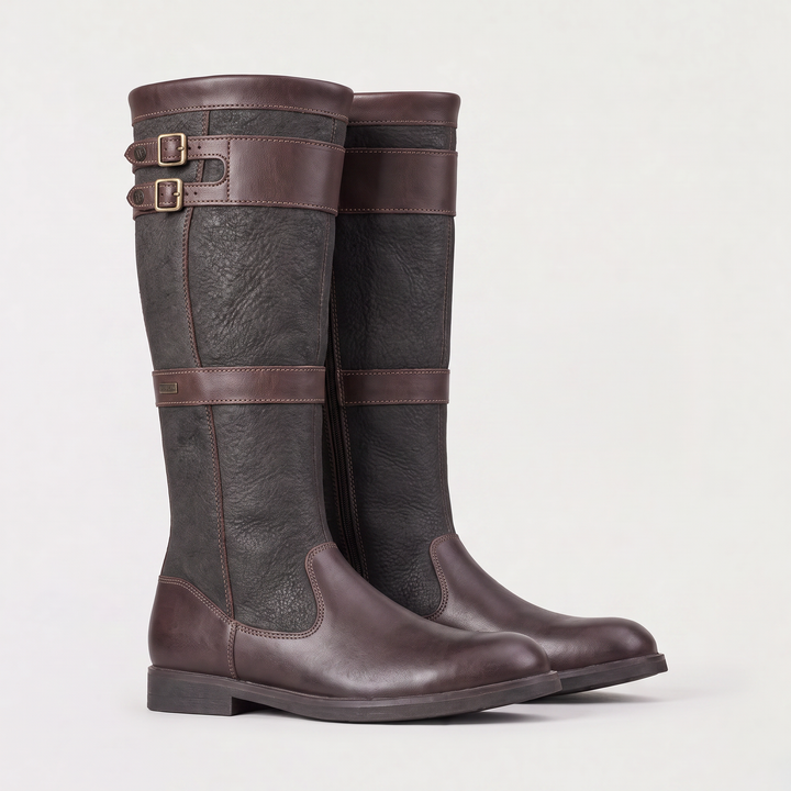 Waterproof Knee-High Buckle Boots