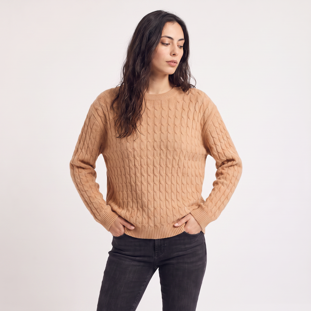 Wool Oversized Cable Knit Sweater