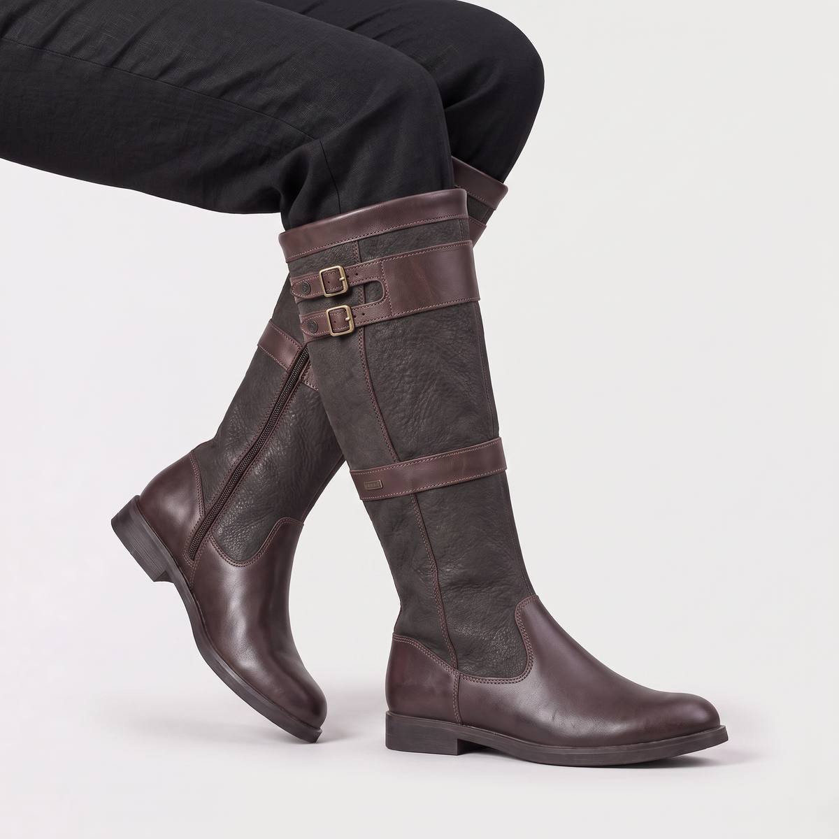 Waterproof Knee-High Buckle Boots