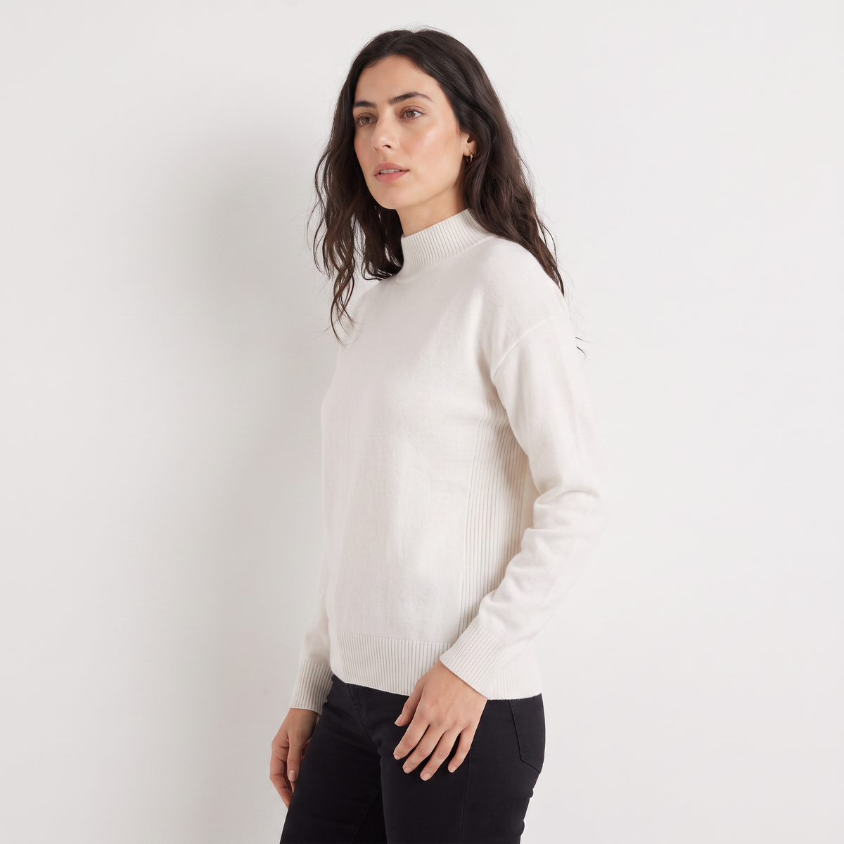 Half-Neck Knitted Sweater