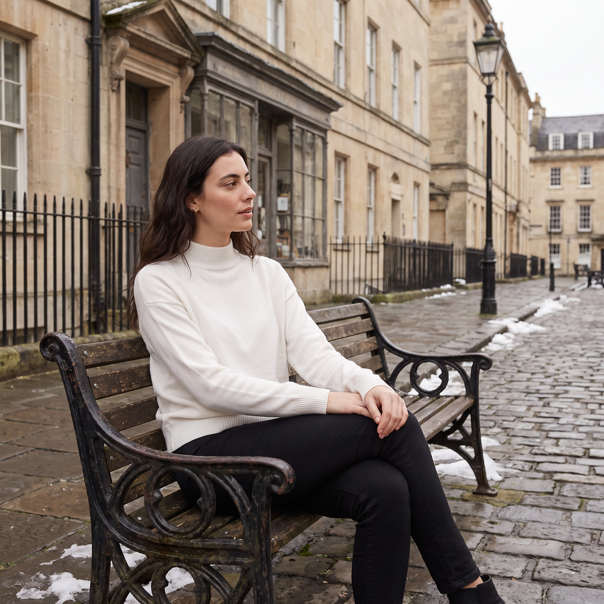 Half-Neck Knitted Sweater