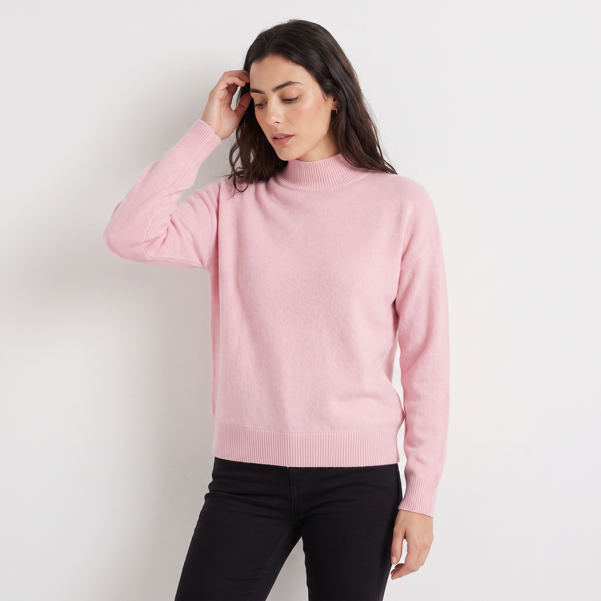 Half-Neck Knitted Sweater