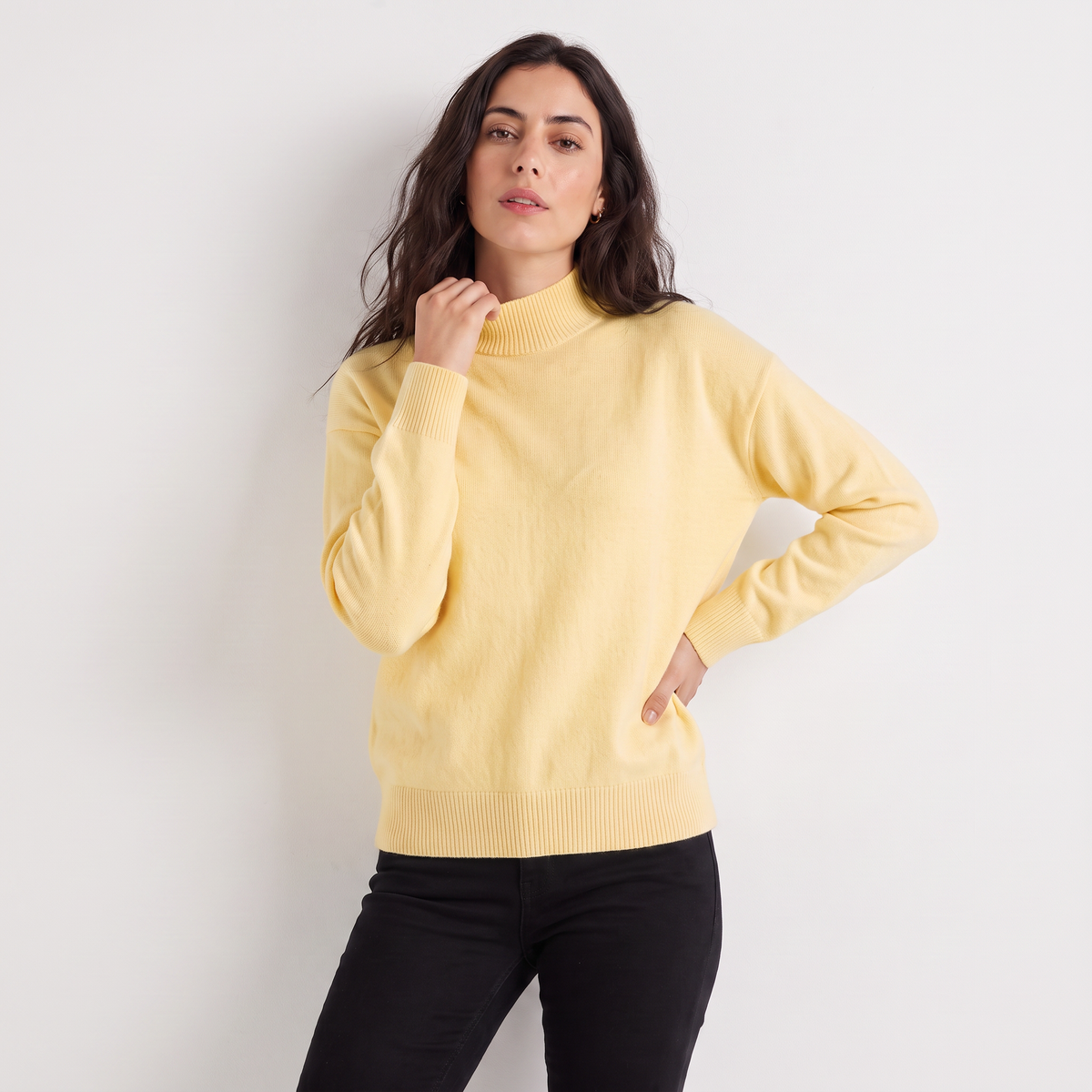 Half-Neck Knitted Sweater