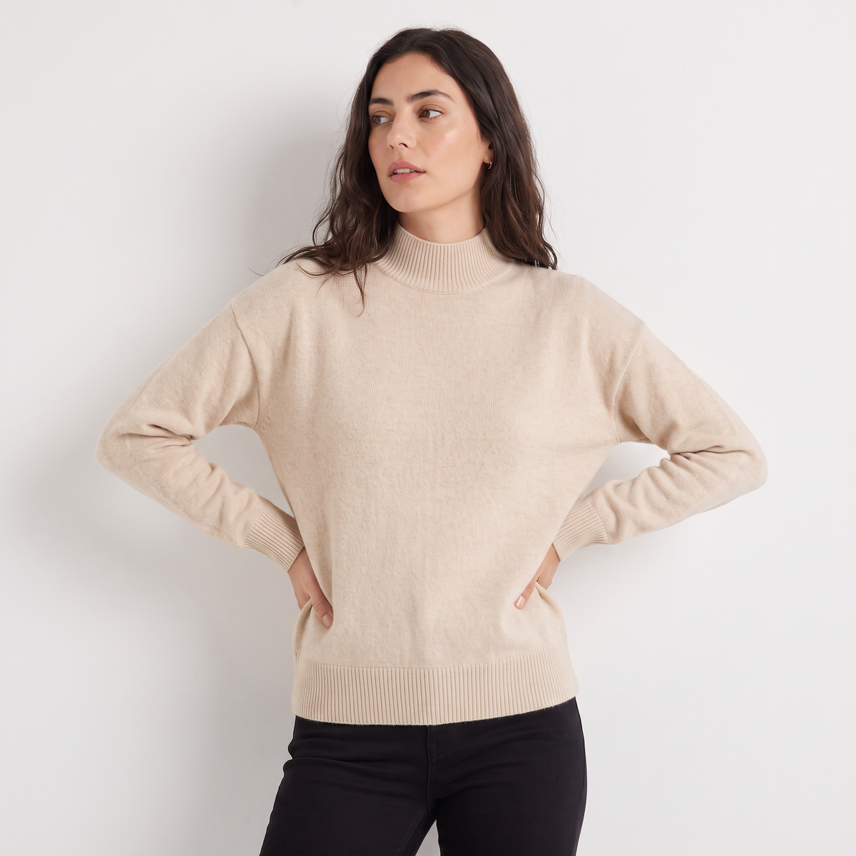 Half-Neck Knitted Sweater