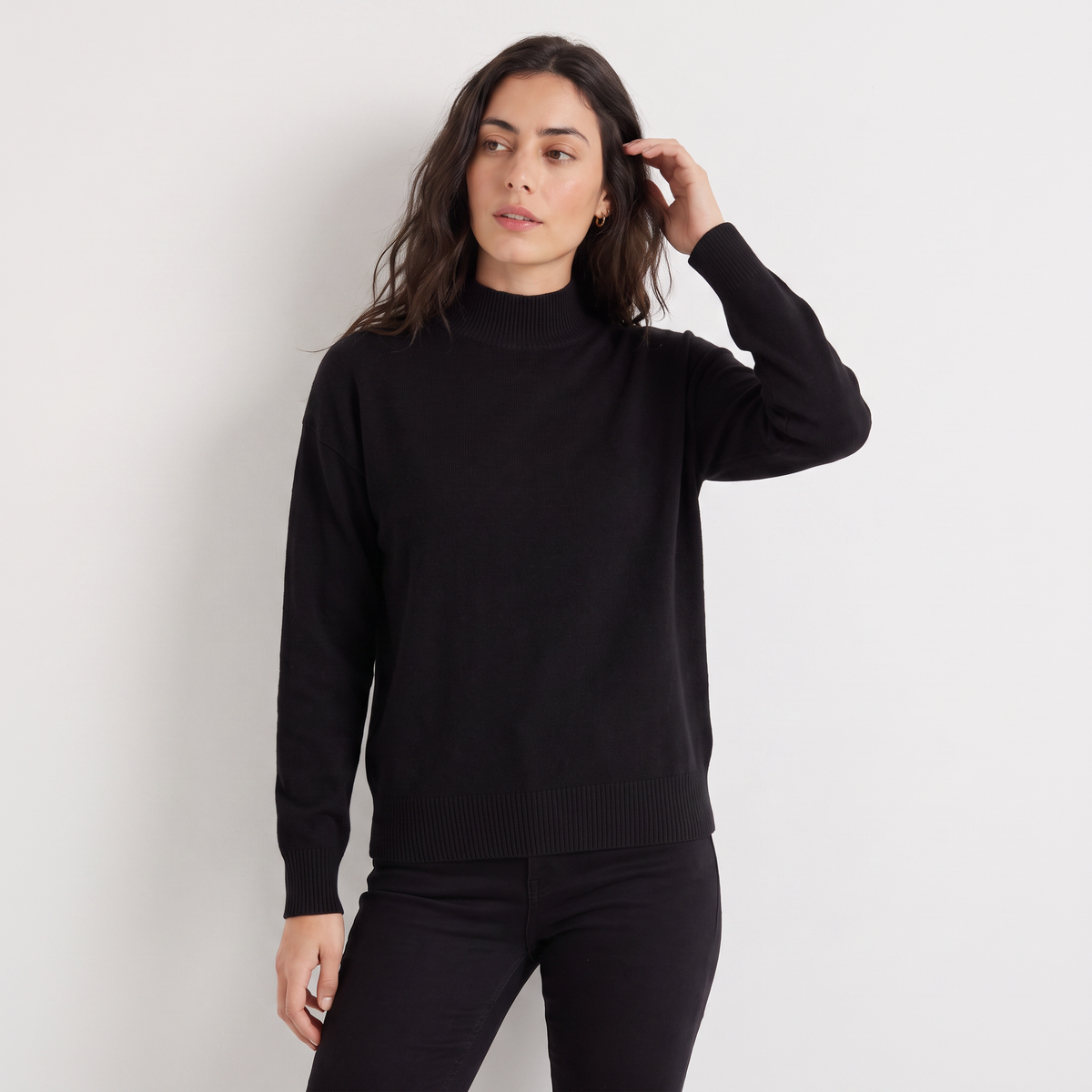 Half-Neck Knitted Sweater