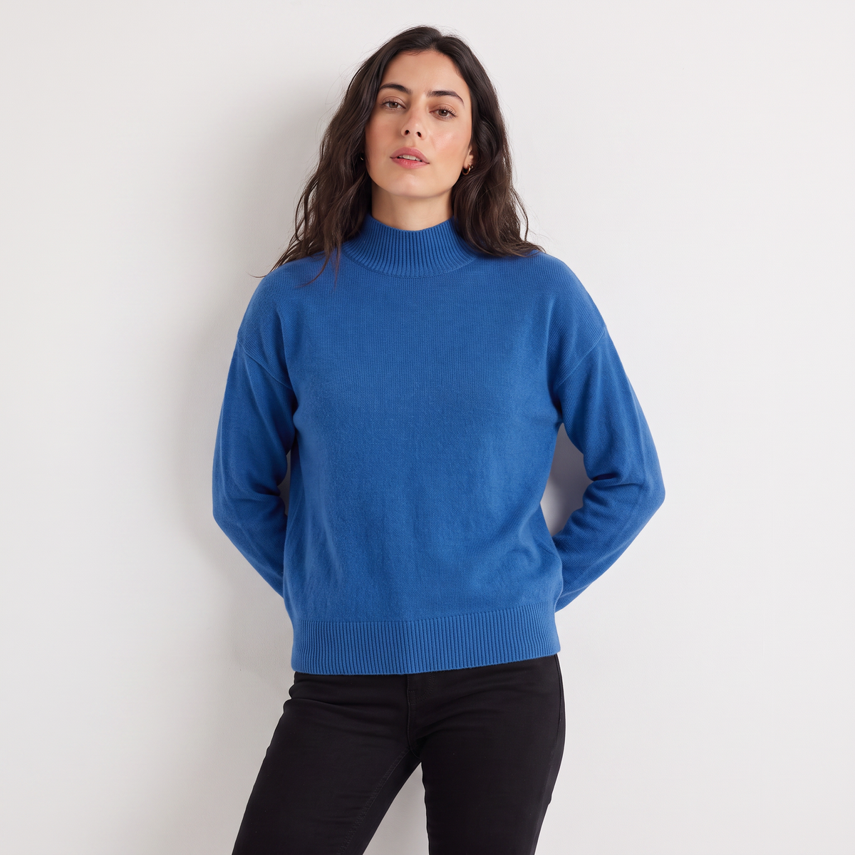 Half-Neck Knitted Sweater