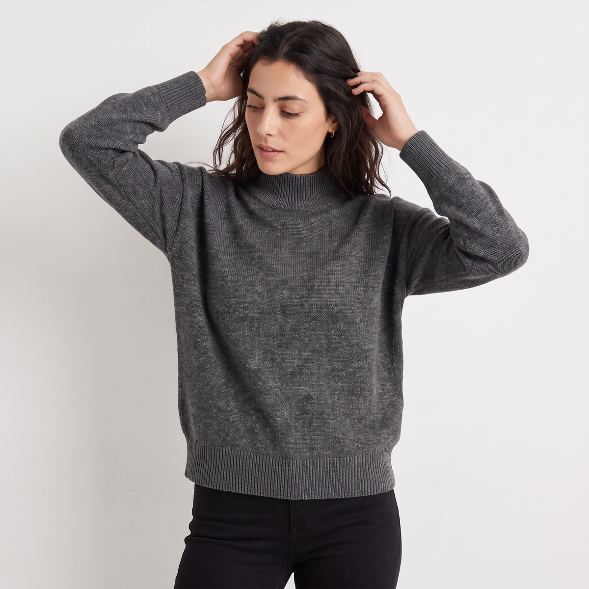 Half-Neck Knitted Sweater