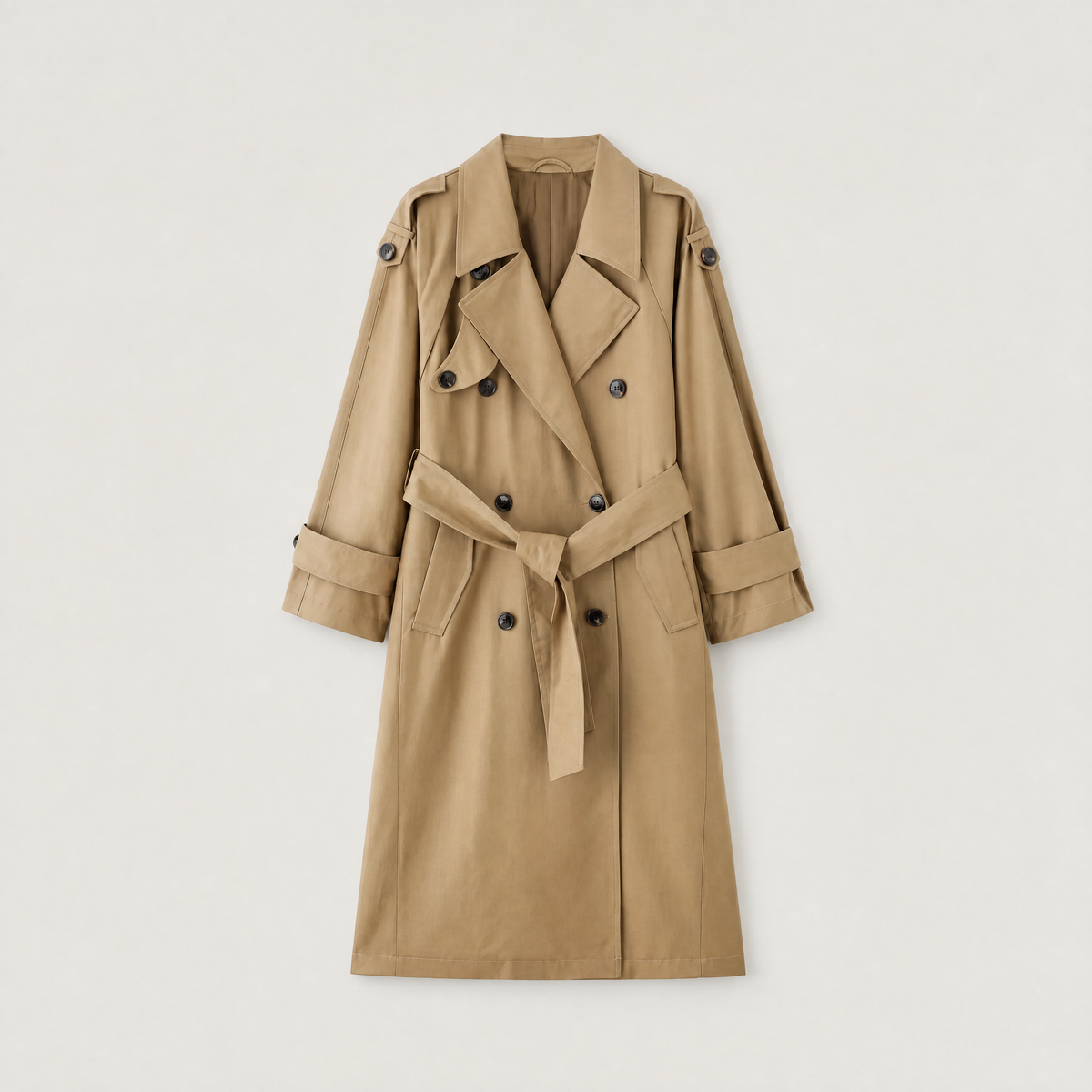 Oversized Double-Breasted Trench Coat