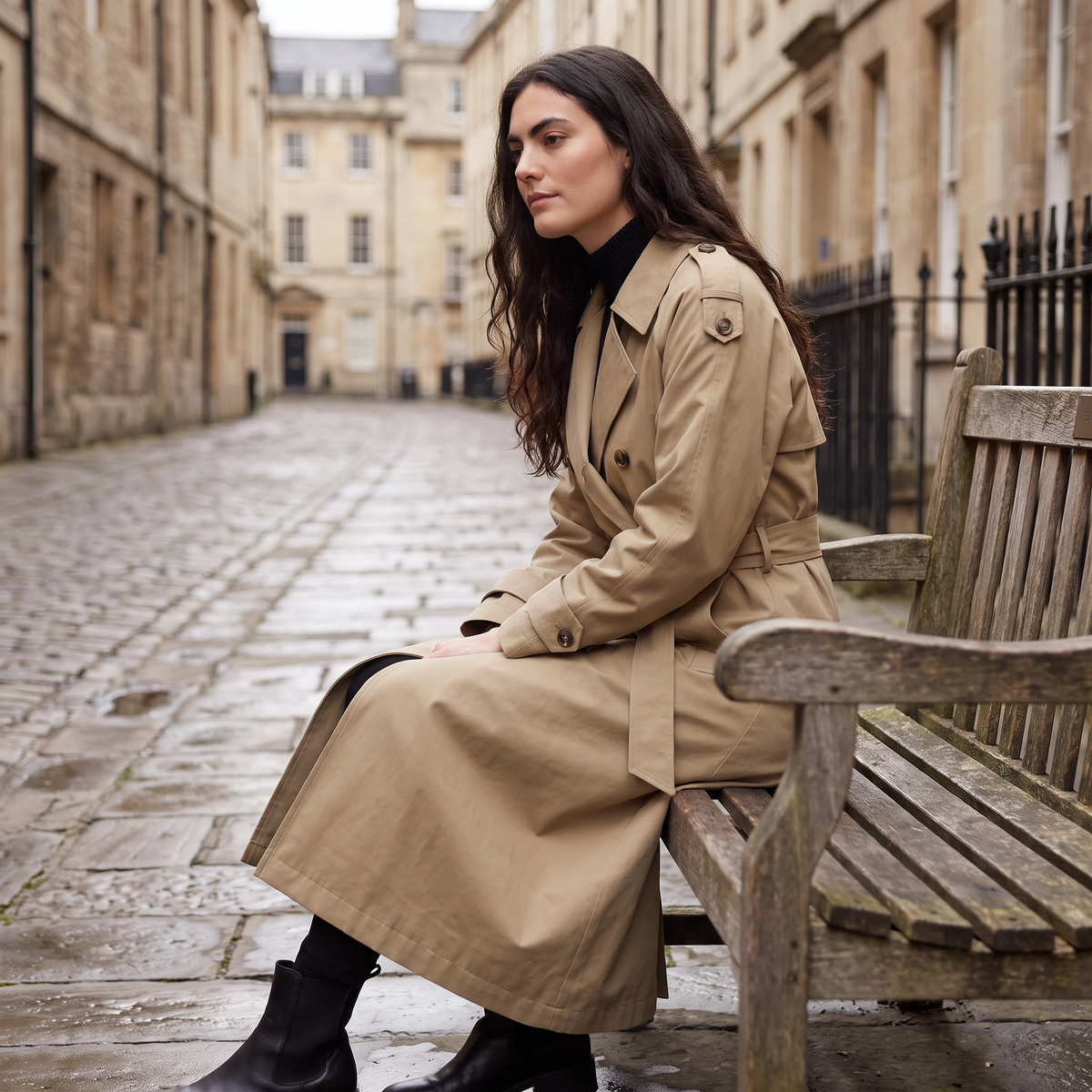 Oversized Double-Breasted Trench Coat