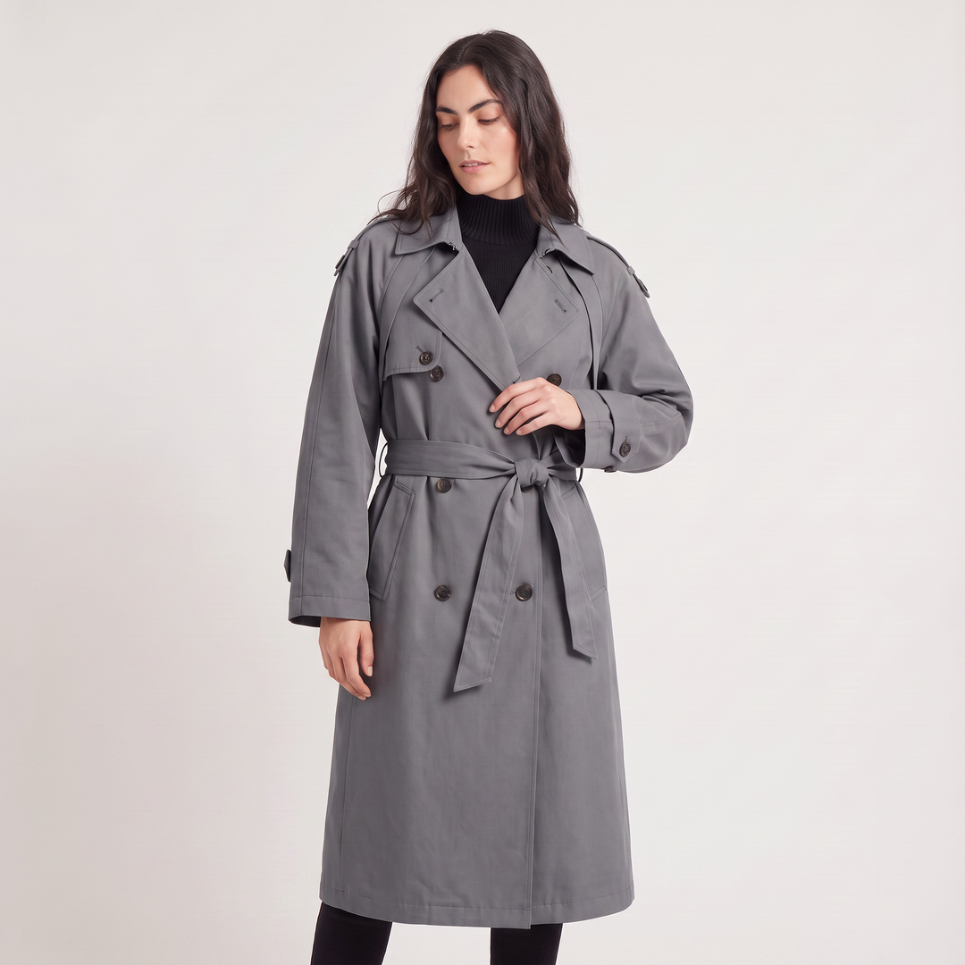 Oversized Double-Breasted Trench Coat