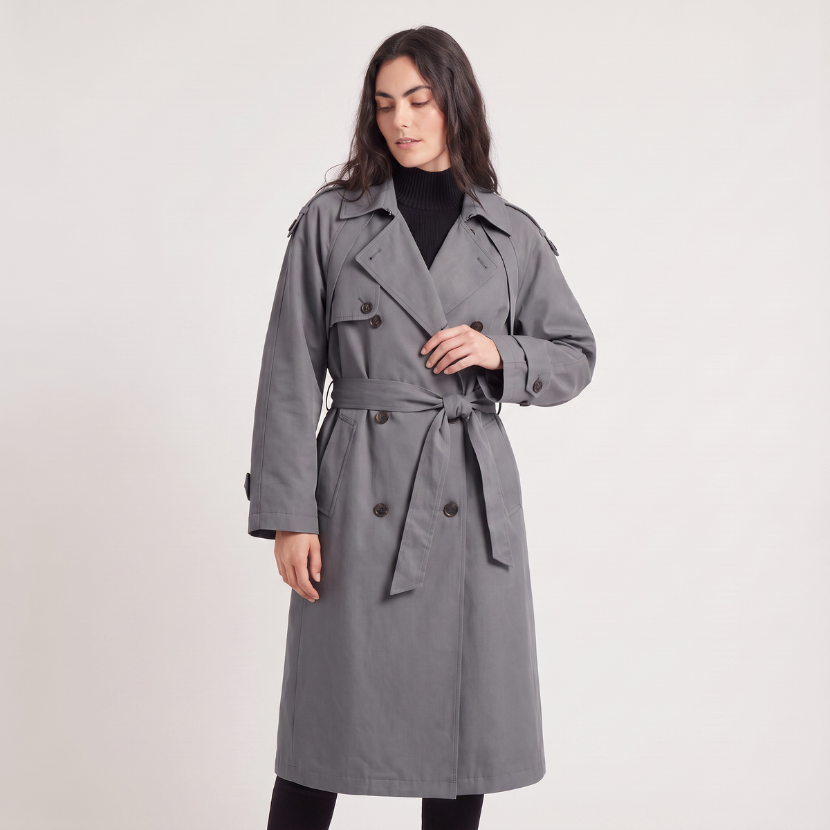 Oversized Double-Breasted Trench Coat