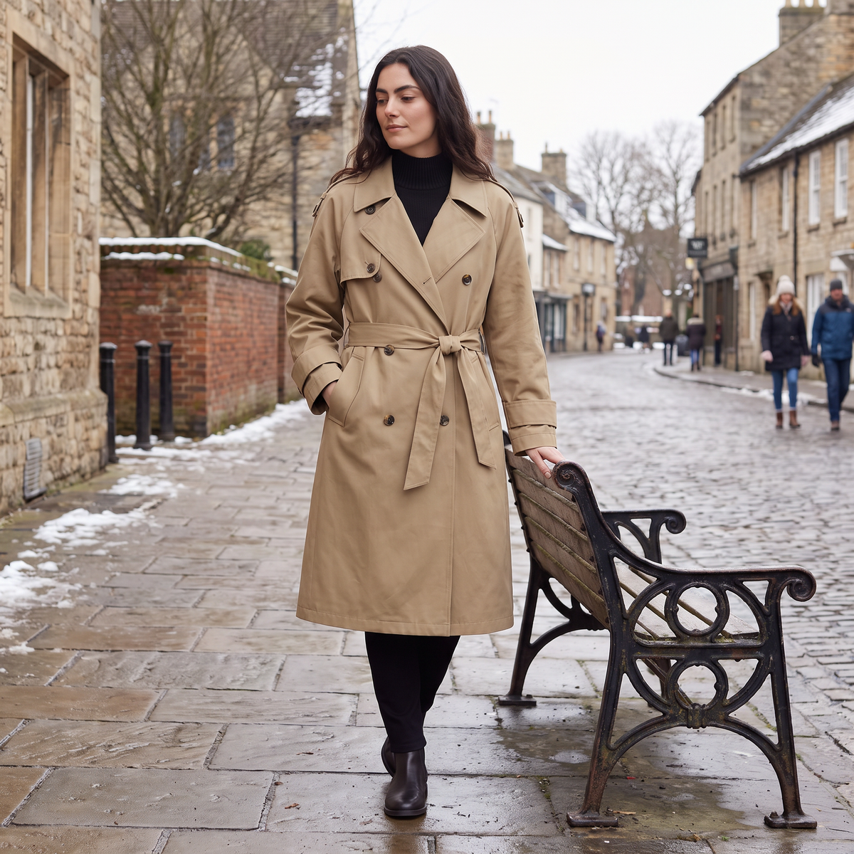 Oversized Double-Breasted Trench Coat